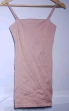 Forever 21 Women's Size S Pink Mini Bodycon Dress half zip back stretch