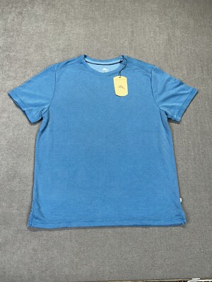 Tommy Bahama Shirt Men s Tee Medium Mambo Blue Short Sleeve