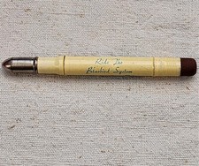VINTAGE BLUEBIRD SYSTEMS METAL BULLET PENCIL MAKERS OF BUSES SCHOOL AND OTHER