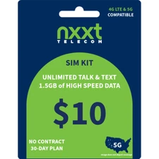 $10/Month nxxt Prepaid Flex Plan | Unlmtd Talk, Text and 1.5GB of High Speed