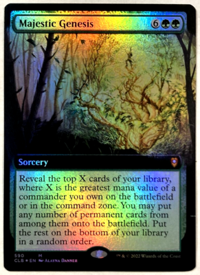 MTG Majestic Genesis *EXTENDED ART FOIL* Commander Legends