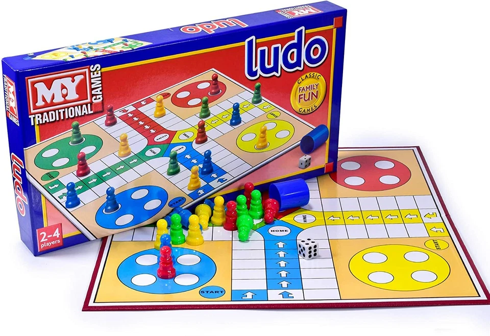 Classic Family Kids Ludo Snakes & Ladders Draughts Traditional Board Fun Games