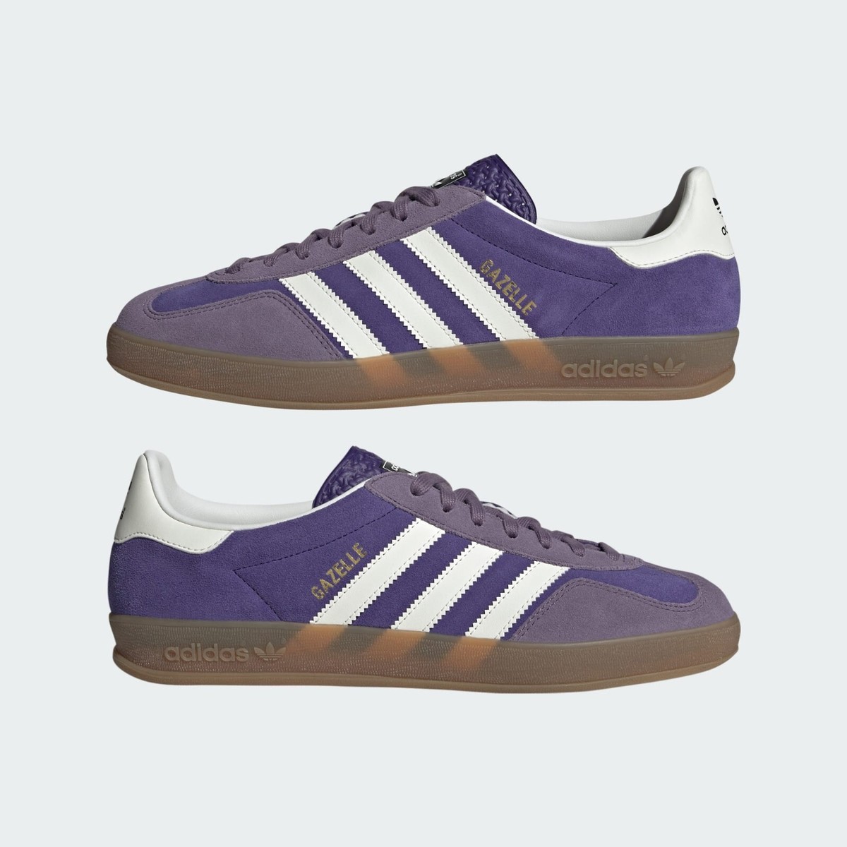 adidas gazelle silver green womens ADIDAS ORIGINALS Women's Gazelle Bold Sneakers in Yellow and Purple –  Pavidas main image 0