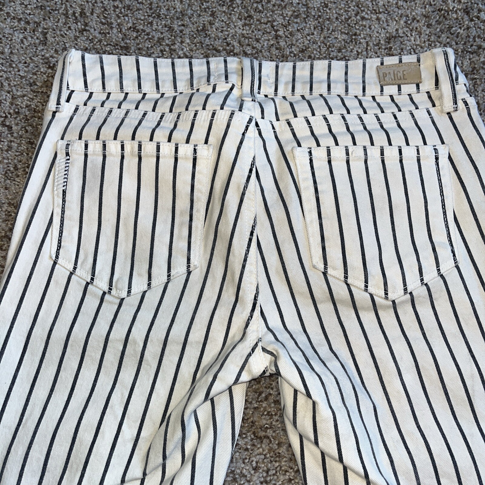 Paige Jeans Denim Skyline Ankle Peg Skinny Stripe Size 28 - View 13