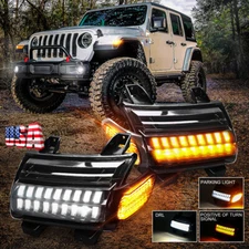 For Jeep Wrangler Gladiator 2018-2025 EMC Led Turn Signal Lights Replace Halogen