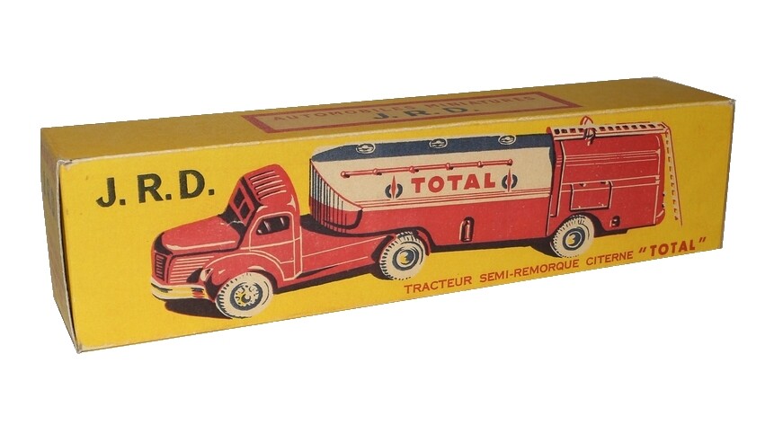 JRD BERLIET TLR Semi-remorque Citerne TOTAL Réf 121 – Modèle Réduit Collection, Bon état