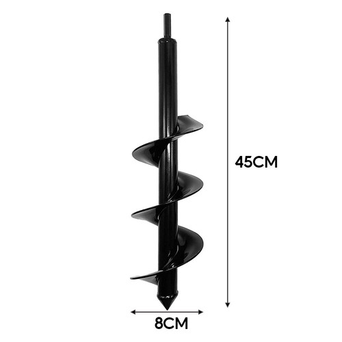 WERHE® Profi Erdbohrer 100 Mm Mit SDS Plus Adapter – Vollstahl, 800 Mm Lang Für Bohrmaschinen | Pfahl- & Brunnenbohrer