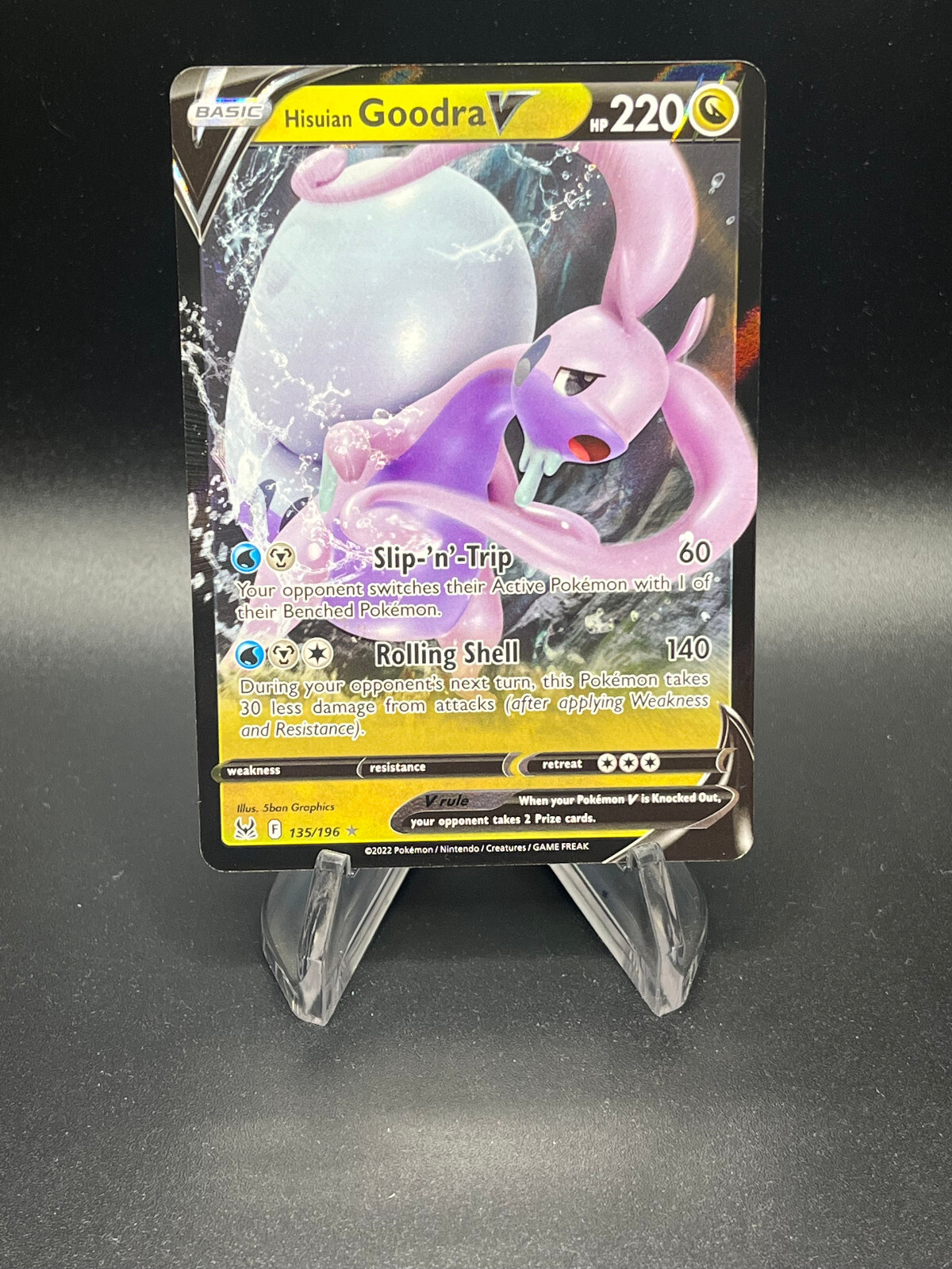 🔥Pokémon TCG Lost Origin Hisuian Goodra V 135/196 Ultra Near Mint