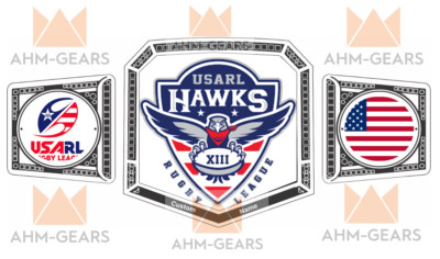 Desired your Customise Club or League (USARL  Hawks  )Belts Brass/Zinc Metal