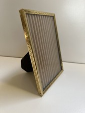 Vintage Gold Brass Mid Century Beaded Picture Photo Frame Satin 4.75 x 6.75