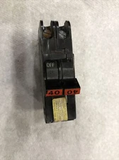 Federal Pacific 40 Amp 2 Pole Stab-Lok Circuit Breaker FPE Mini Twin