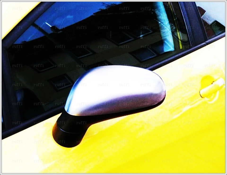 Cubierta de espejo cromado inoxidable 2 piezas acero inoxidable para asiento Leon 1P 2005 a 2009 Foto 2 de 4