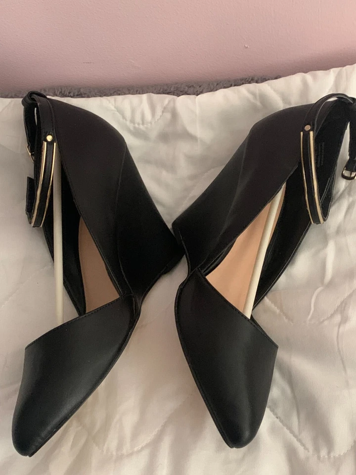 CALL IT SPRING By Debenhams Women Black Wedged Close Toe Shoes UK Size 8 New Box - Image 4 of 4