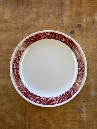 Corelle BANDHANI Dinner Plate 10 1/4 Red Design 1 ea       7 available