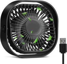 4-inch Mini USB Desktop Fan, Three-Speed Adjustable Portable 360 
