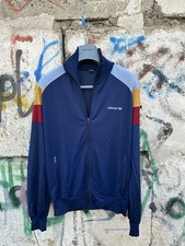 Vintage Adidas West-Germany Blue Mens 70-80s Track Jacket Sz S