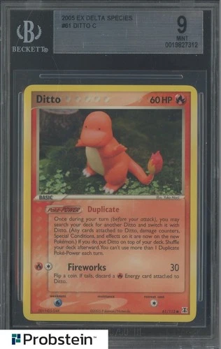 2005 Pokemon EX Delta Species #61 Ditto C BGS 9 MINT