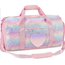 NEW Mibasies Fashion Start Young Dance Bag Large Mult-Color Glitter W/ Heart