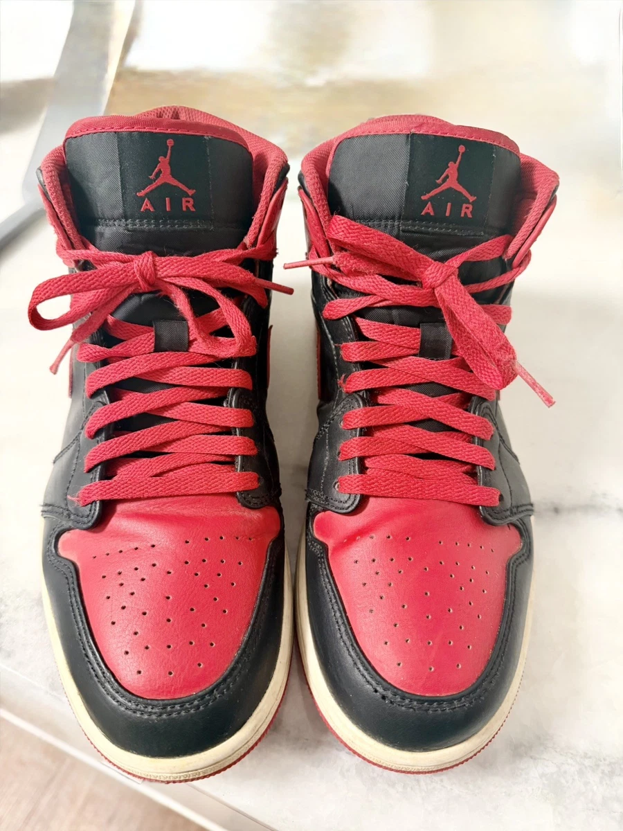Air Jordan 1 Mid 赤/黒 9.5 US Preços baixos em Jordan 1 Mid Black Red | eBay