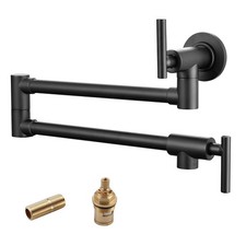 Upside Down Design Pot Filler,Black Color,Wall Mount Pot Filler Faucet, Kitch...