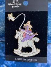 WDW Figment On A Rocking Horse Roping A Star LE 3000 Disney Pin Cowboy Hat 2002