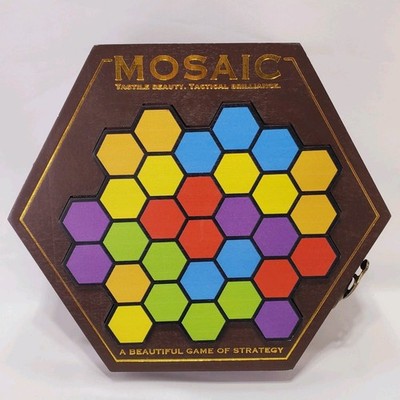 MOSAIC Game Tile Placement Colorful Strategy Board Game  ︎ Wood Box