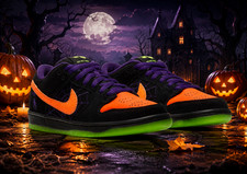 NEW MEN SB Dunk Low Night of Mischief Halloween BQ6817-006 Size US 7-12
