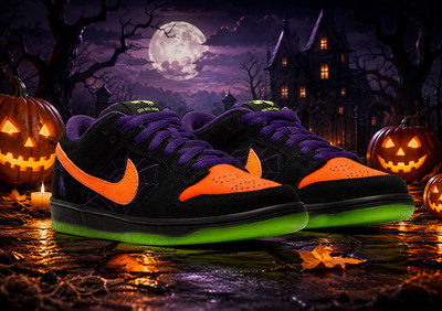 NEW MEN SB Dunk Low Night of Mischief Halloween BQ6817-006 Size US 7-12