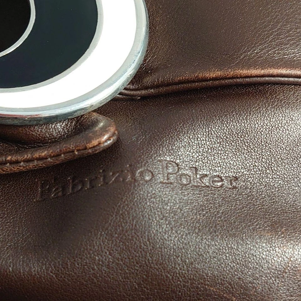 Bolso Hobo de Hombro Fabrizio Poker Cartera Cuero en Marrón USADO Buen Estado Foto 2 de 4