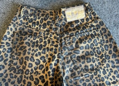 ADIDAS ORIGINALS Denim Bermuda Shorts/Pants Leopard Sz. 27 F0103