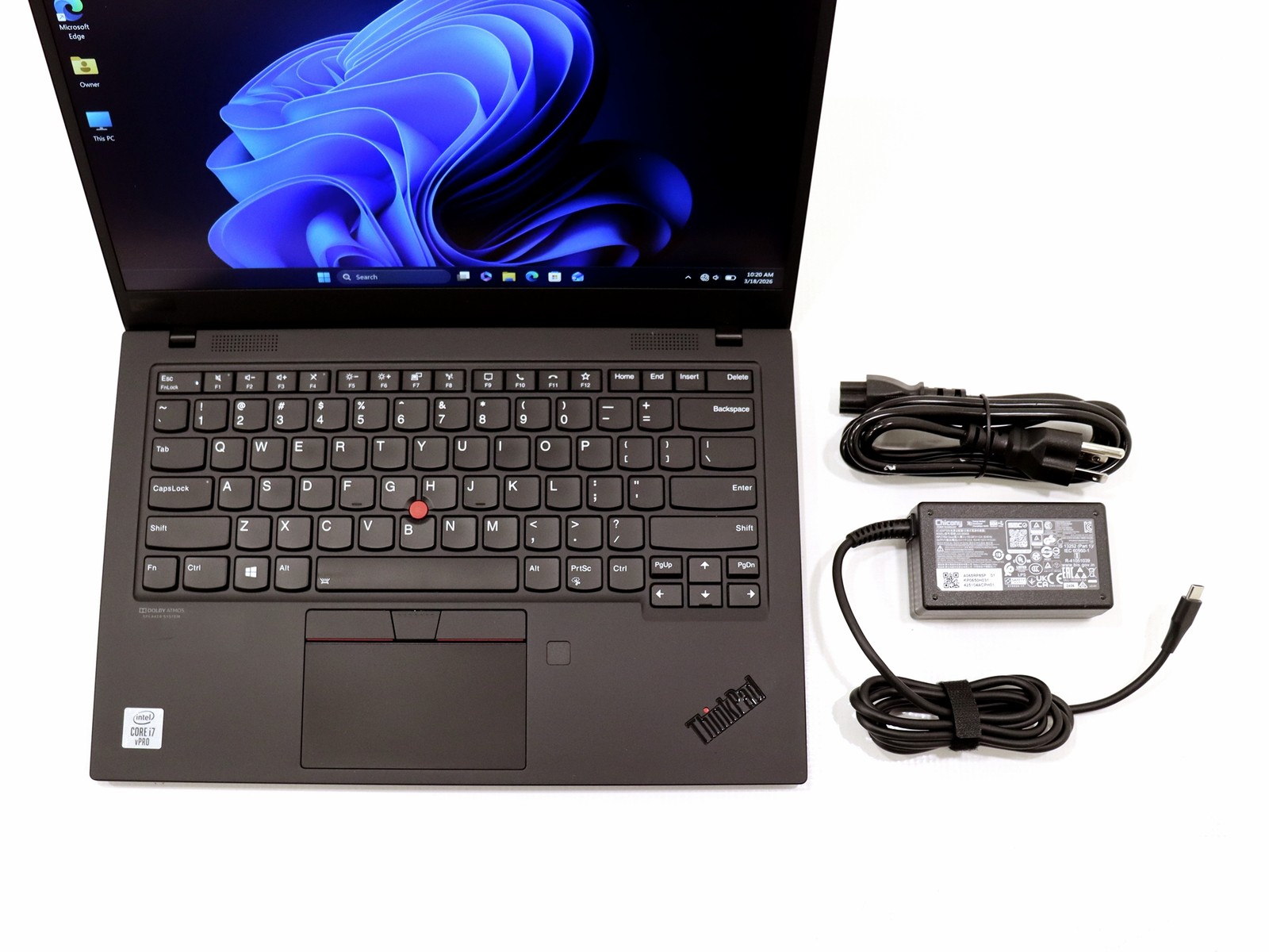 Lenovo ThinkPad X1 Carbon Gen 8, 14-Inch Laptop, with Intel Core i7 10th Gen., 512 GB NVMe, Windows 11 Pro