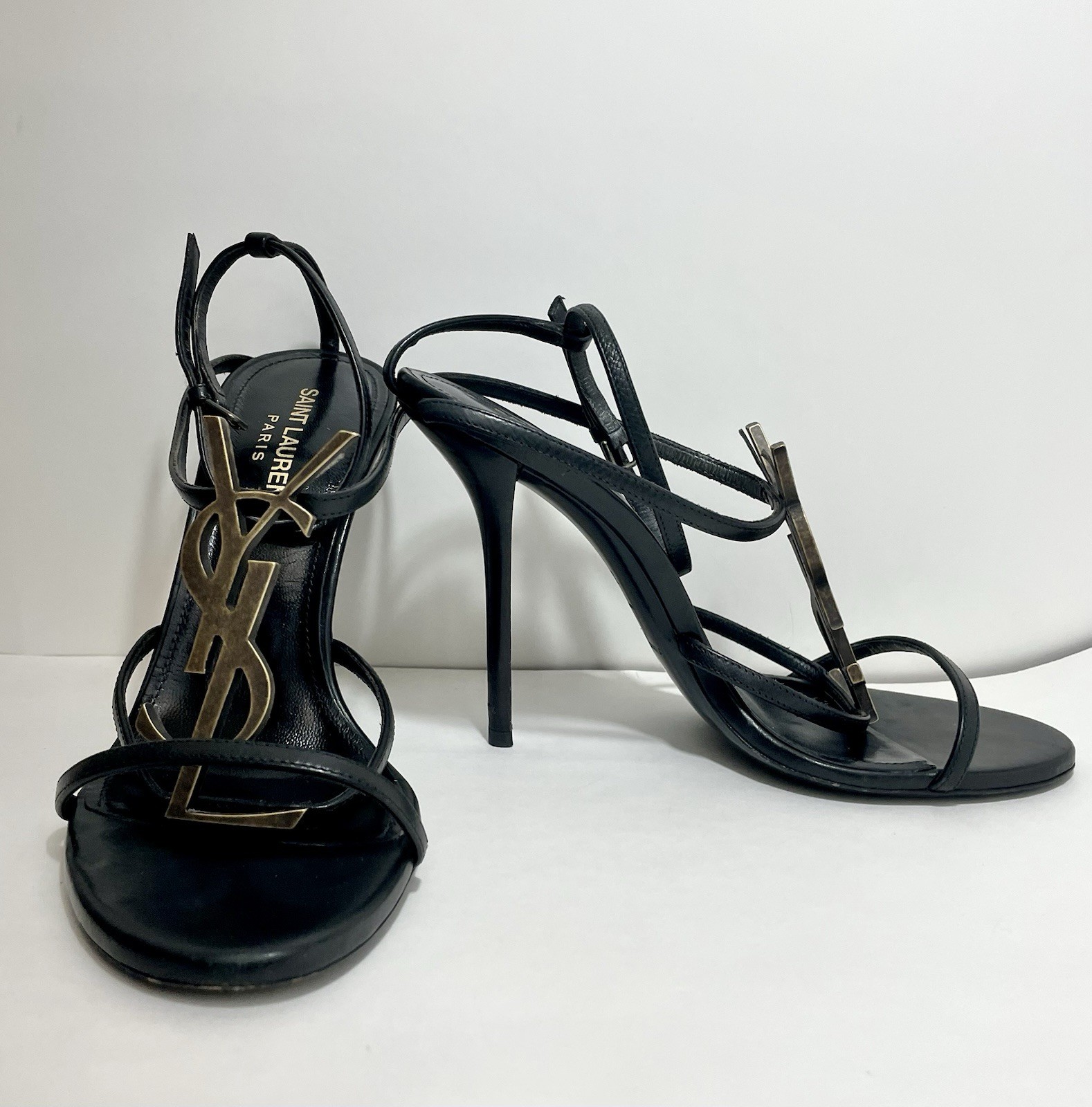 Sandali Saint Laurent in pelle da donna taglia: 7 5 US7 5