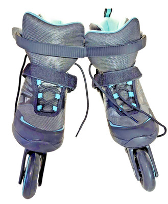 Rollerblade Zetrablade Elite W Inline Skates Black/Powder Blue, Size 8 Women
