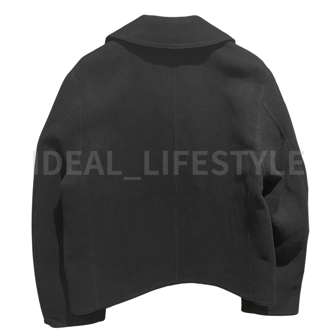 UNIQLO Double Face Short Coat S-3XL Gray Natural Navy Oversized