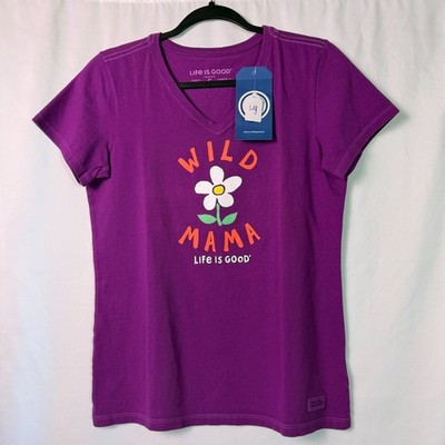 Life is Good Short Sleeve Crusher Vee T-Shirt Women s Various Graphics