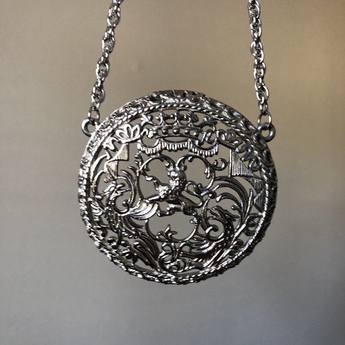 Napier Royal Crest Griffin Necklace Designer EUGENE BERTOLLI Vintage 1970s Book