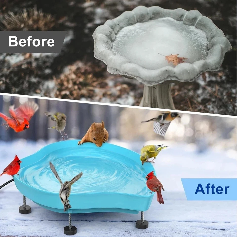 Ванны для птиц с подогревом для улицы на зиму - 60 Вт термостатически контролируемое тепло - Изображение 4 из 4