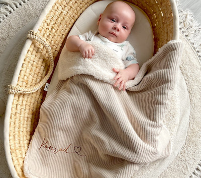 Babydecke mit name Personalisierbare Teddyfell, Geschenk, Geburt, Taufe