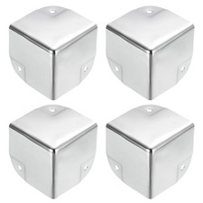 12pcs Metal Box Corner Protectors Box Edge Guard Protector 50 x 50 x 50mm Silver
