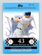 TRAVIS HAFNER 2008 Topps Moments & Milestones #34-43 Blue #'d 08/10 - INDIANS