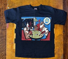 Vintage 90s 107.1 KGSR-FM Austin Radio Promo T-shirt Poker Dogs - Kid Size 6/8