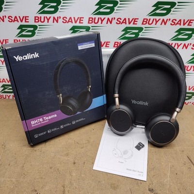 Yealink BH76 Teams Bluetooth Headset Black USB-A BHD762 - Open Box