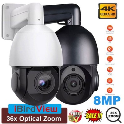 iBirdView 36X Zoom 4K 8MP POE PTZ Speed Dome Auto Tracking Kamera 2 Wege Audio