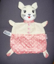 Schmusetuch - Beauty Baby Müller - KATZE - Kuscheltuch - rosa Herzen - TOP
