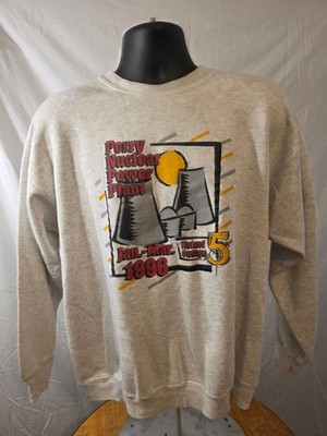 Vintage 1996 Perry Nuclear Power Plant Sweatshirt Size XL