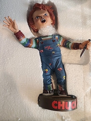 2004 Head Knockers Chucky Child's Play 2 handbemalte Wackelkopf - Bild 4 von 4
