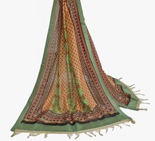Sushila Vintage Multi-Color Dupatta 100 Pure Cotton Printed Long Stole Veil
