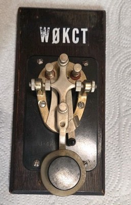 ''AMECO Model K4 Radio Telegraph Code Key With Ball Bearing Trunnions 