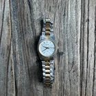 Vintage Seiko Quartz Womens Watch Day Date Two Tone Gold Silver Needs Battery