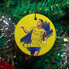 Ronaldo Inspired Ceramic Christmas Ornament - Al-Nassr Fans Tribute Keepsake